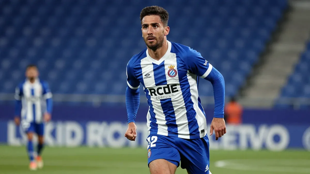 A LaLiga EA Sports match between RCD Espanyol and Real Madrid CF at RCDE Stadium in May 2026 was captured in a licensable...